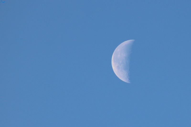 Luna con luz diurna